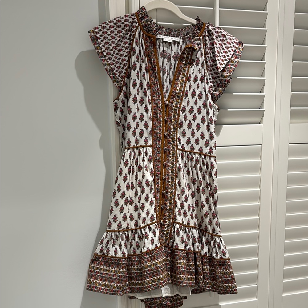 Veronica Beard Multicolor Flutter Sleeve Dress